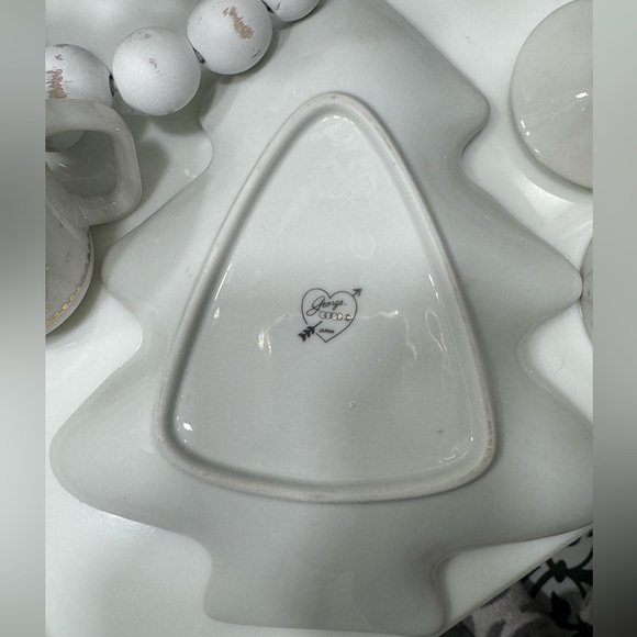 Vintage George Good Japan Christmas Tree Cream and Sugar, and Treat Tray - Picture 5 of 12